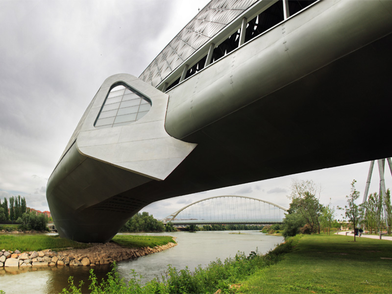 zaha hadid bridge pavilion zaragoza spain