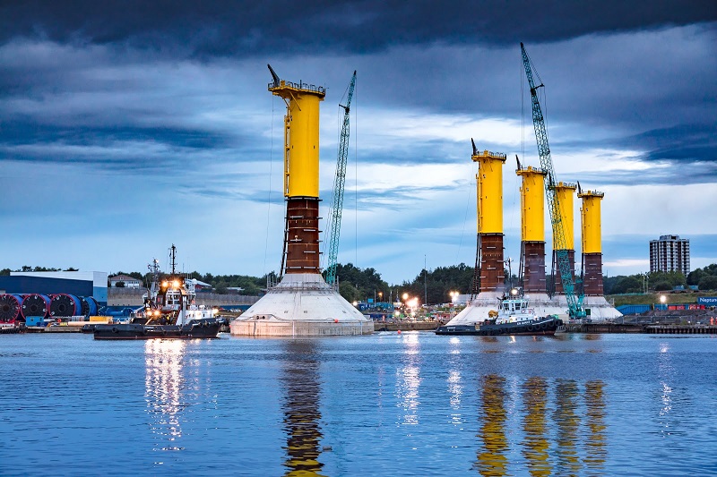 Wind Farm Development Taking Place of the Coast of Blyth