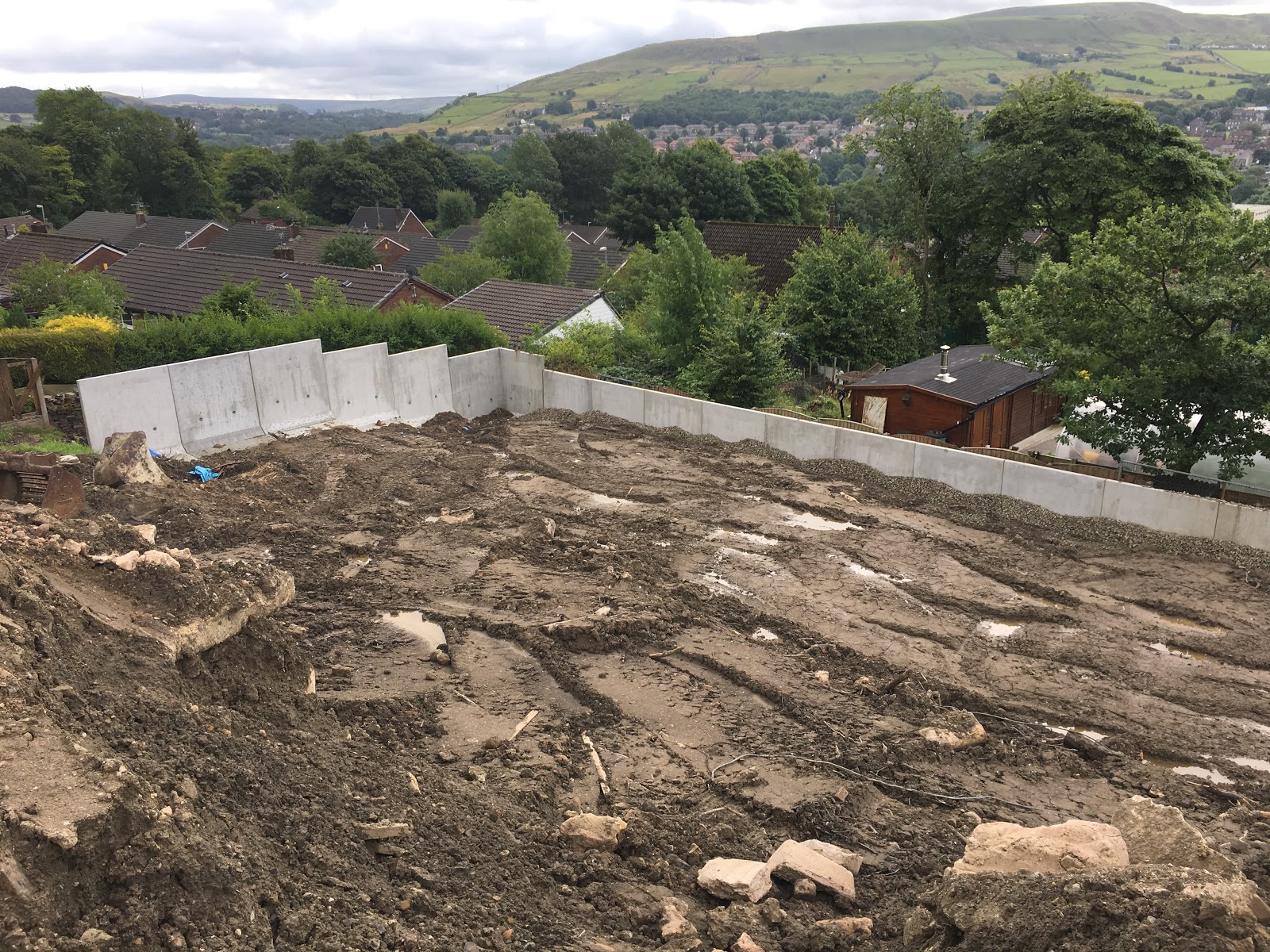 JP Concrete Supply Retaining Wall for McDermott Homes Development