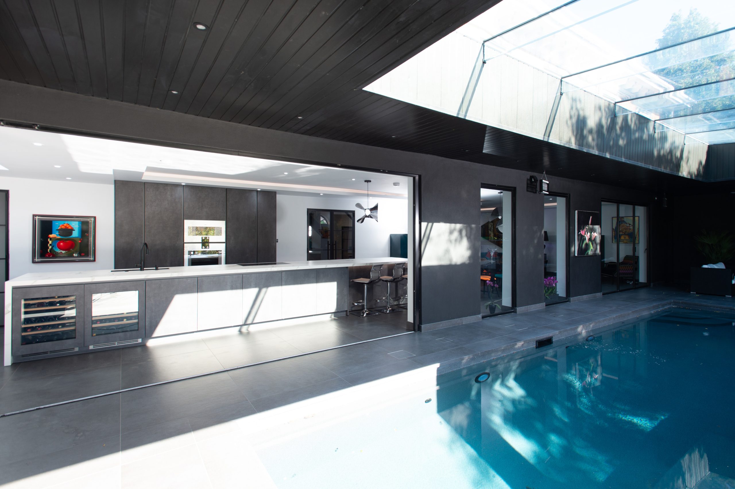 Waterlane House poolside kitchen by Brandt Design