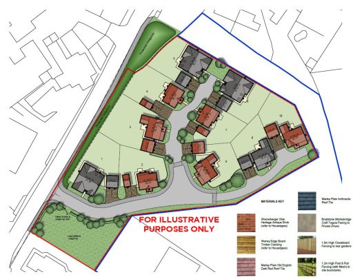 Bond Wolfe Stoke Lacy layout plan Rural Herefordshire housing development for sale in Bond Wolfe February auction
