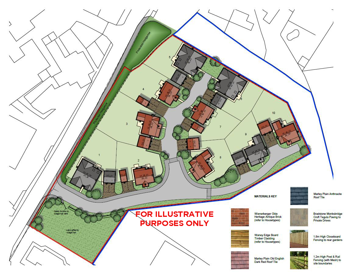 Bond Wolfe Stoke Lacy layout plan Rural Herefordshire housing development for sale in Bond Wolfe February auction