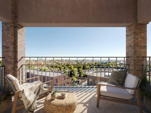 INT08 Balcony 300dpi Hampstead's The Clay Yard is highest selling development in London Q4 2023