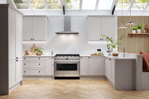 Pikcells Shaker Timber Whisper Grey 1536x1024 1 How to style timeless shaker kitchens, according to designers