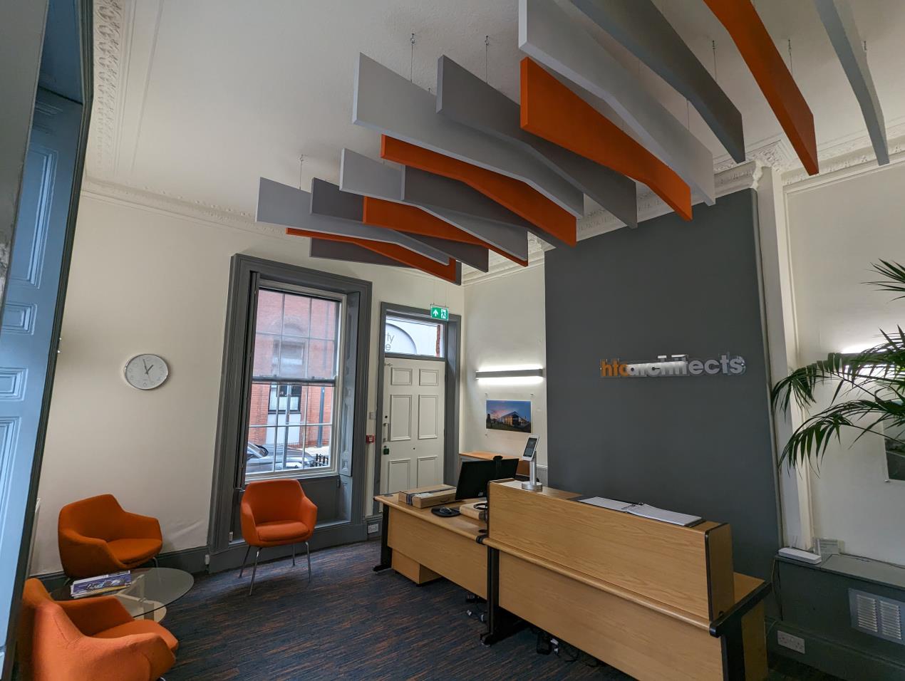 ZENTIA’S SONIFY RANGE OF ACOUSTIC BAFFLES USED AT HTC ARCHITECTS OFFICE REFURBISHMENT