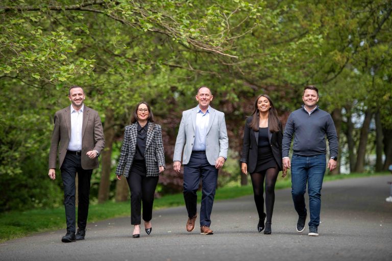 Ronald Ross team picture left to right Gregg Ross, Kimberley Ronald, Robert Ross, Melissa Clowes and Nicholas King