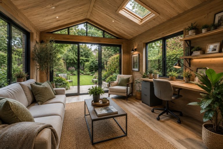 Garden Room Interior Ideas: Turning an Outbuilding into a Haven Garden room interior ideas with cosy seating, natural wood finishes and views of a UK garden