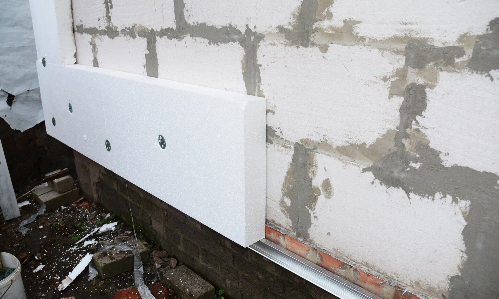 External wall insulation as part of energy-efficient home upgrades