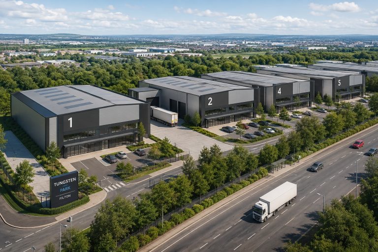 Modern Tungsten Park Filton industrial development with Grade A warehouse units in Bristol