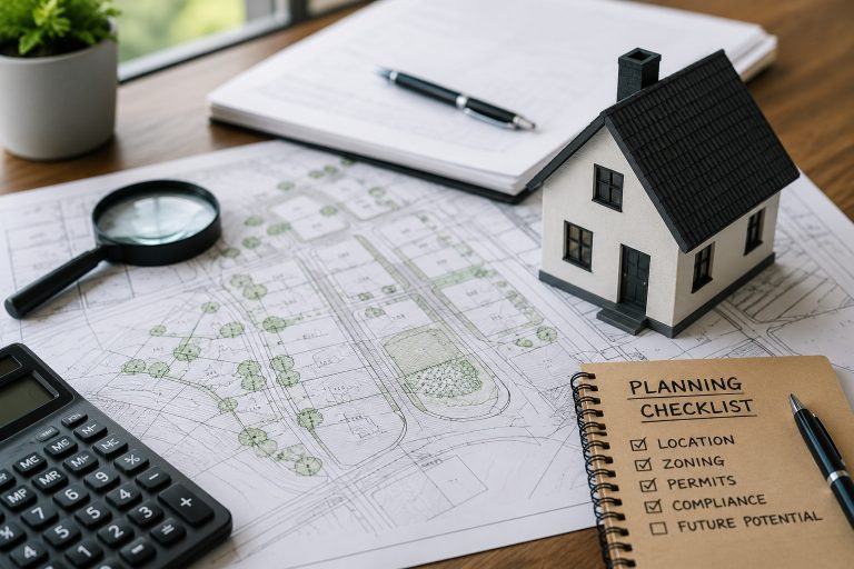 Property buyer reviewing planning risks before purchasing a home