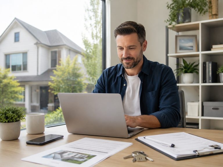 Landlord stress reduction for a residential property owner working from home