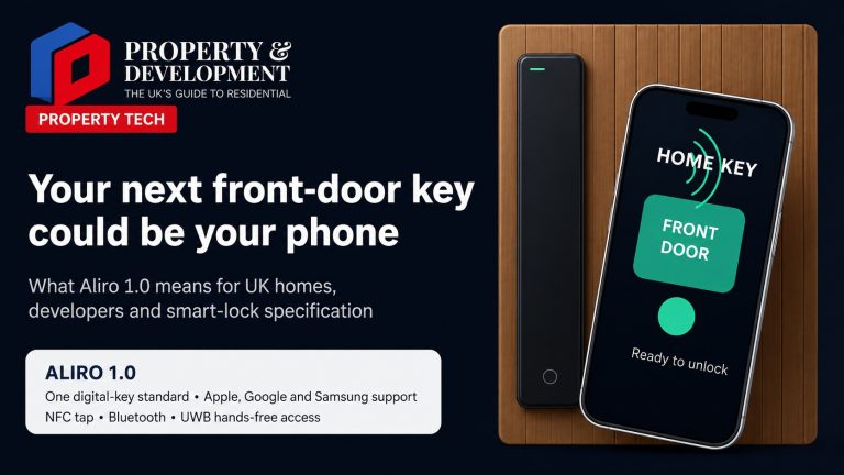 Your next front-door key could be your phone: what Aliro means for UK homes and developers Smartphone being used as a digital key to unlock a smart front door