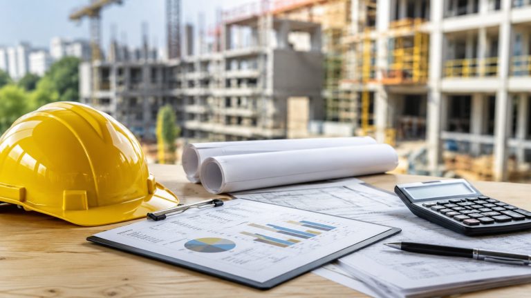 Building Profitable Construction Projects in the UK: Why Financial Structure Matters More Than Ever UK construction project with financial planning and bookkeeping