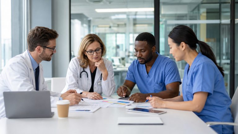 Healthcare team planning locum tenens coverage