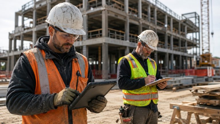Why Most Procore Integrations Fail at the Field Level (and What Actually Closes the Gap) Construction workers using Procore integration and digital time tracking on a jobsite